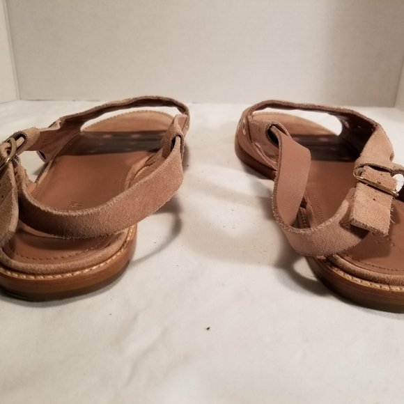 J. Crew Tan Leather Sandals Sz 10 - Picture 5 of 8